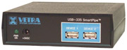 USB-335 RS-232 serial to USB keyboard protocol converter w/ 2 port hub